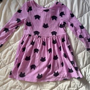 Cat & Jack Pink Dress with Black Cat Print